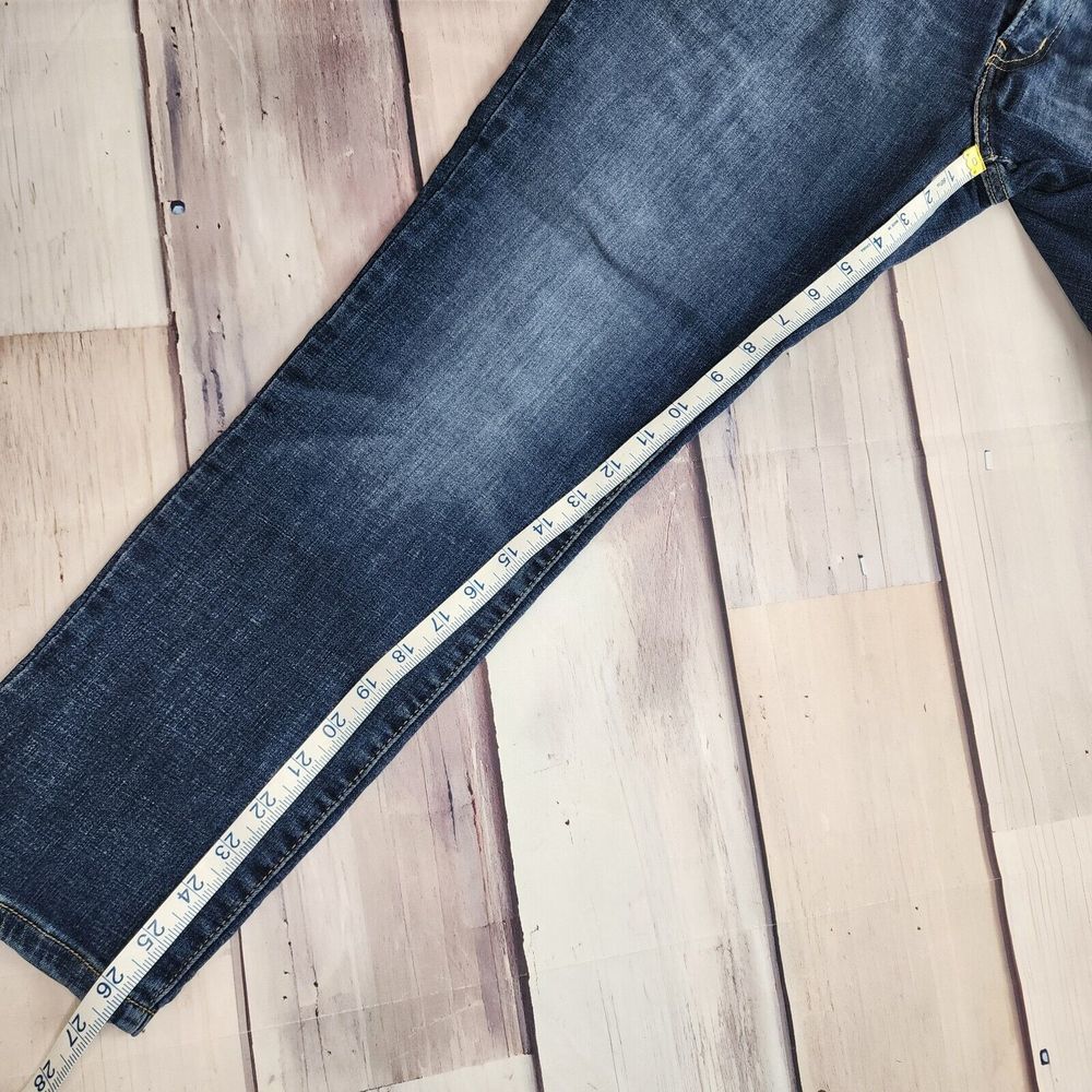 Levi's Boyfriend‎ Women's 30 Blue Denim Jeans Logo Patch Stretch 33x26.5 Actual - Picture 10 of 12